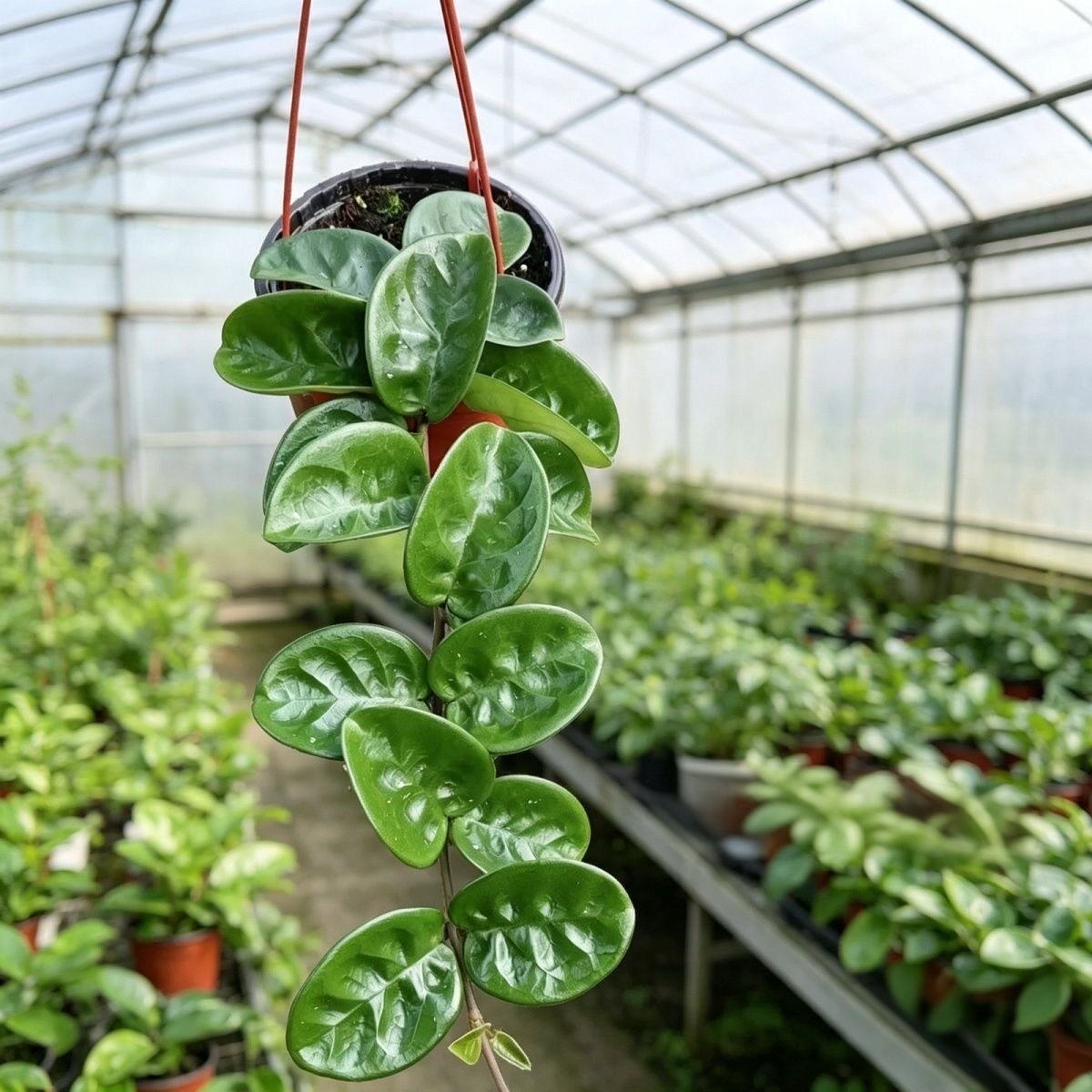 圆叶克林顿球兰多年生观叶球兰开花玄关柜子垂吊懒人好养植物盆栽图片
