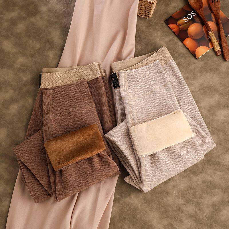 男士保暖裤男加厚加绒秋裤男款纯棉冬季加长版防寒线裤德绒打底裤