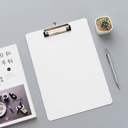 A4板夹文件夹写字垫板夹档案夹资料夹固定试卷餐厅菜单夹软胶平头强力夹塑料加厚小学初中生文具办公用品大全