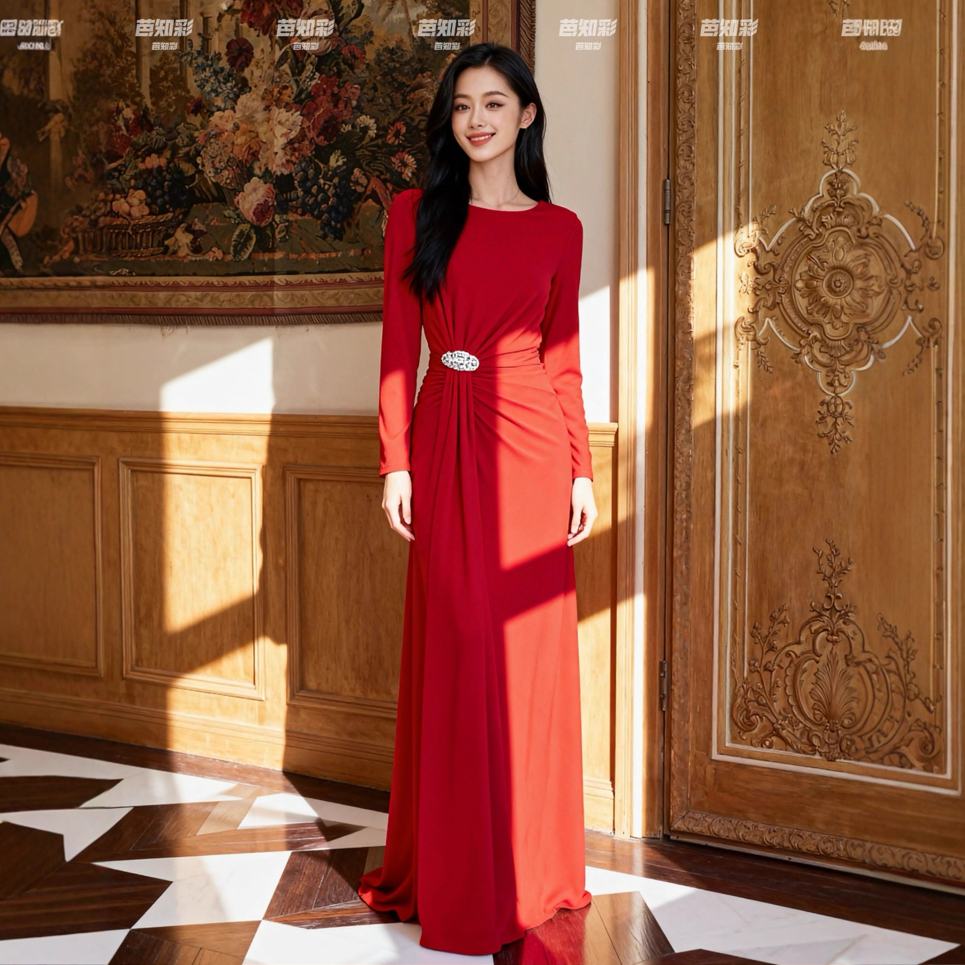 洋气优雅显瘦显高年会礼服裙