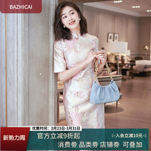 重工小香风连衣裙轻奢感提花复古改良款 旗袍日常可穿个小子礼服裙