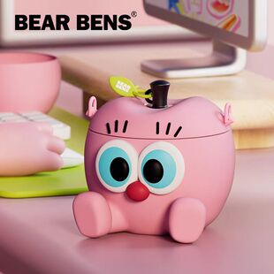 熊本士BEARBENS保温杯男女生儿童水杯可爱高颜值苹果宝宝杯吸管杯