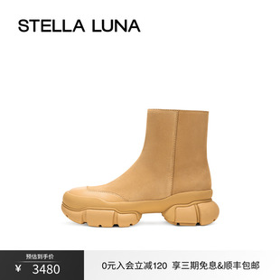 新品 SOLE LUNA女鞋 CUBE系列 潮流厚底短靴 23FW官方秋季 STELLA