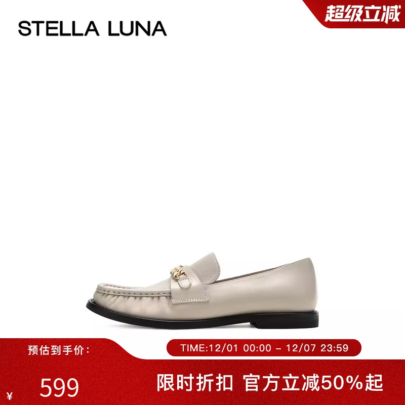 luna新款学院风乐福鞋