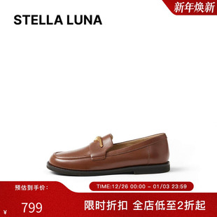 饰学院风柔软乐福鞋 STELLA 皮面T型装 25SS春夏新款 LUNA女鞋