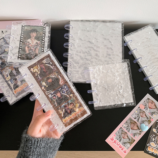 Hisocute蘑菇扣人生四格卡册水波纹一宫格3寸小卡收纳册追星相册