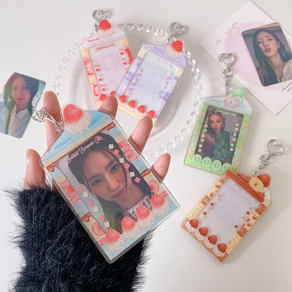 Hisocute少女心卡通3寸追星透明卡套学生书包挂件展示卡套饭