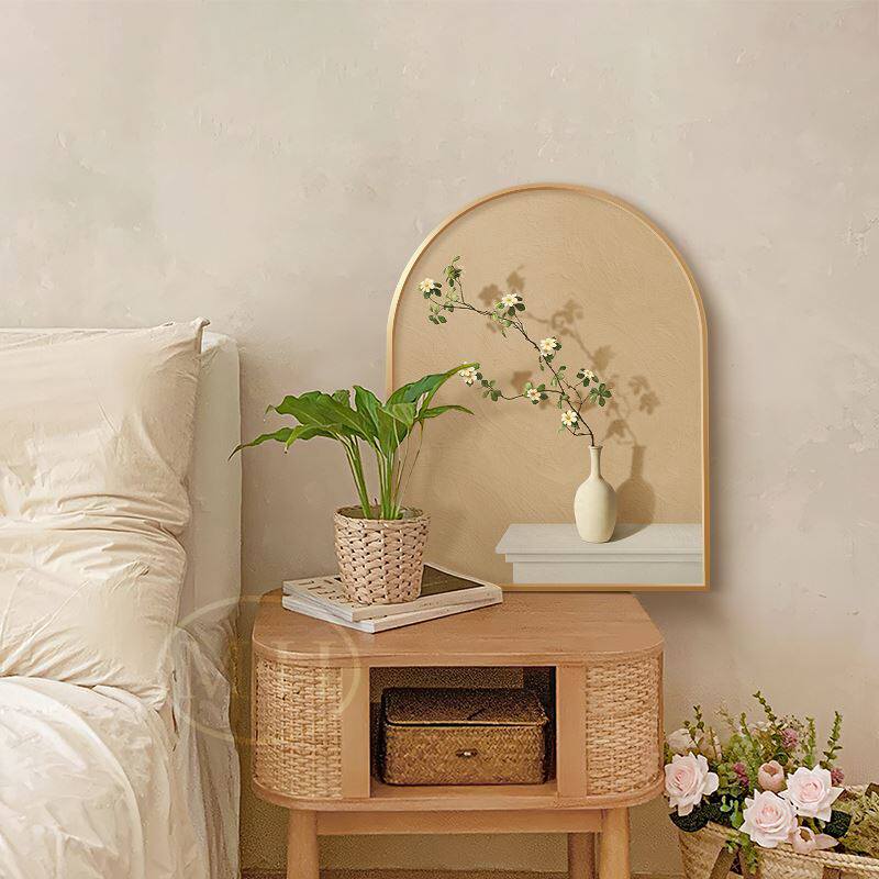 法式奶油风装饰画原木风餐厅背景墙壁画ins风小清新卧室床头挂画