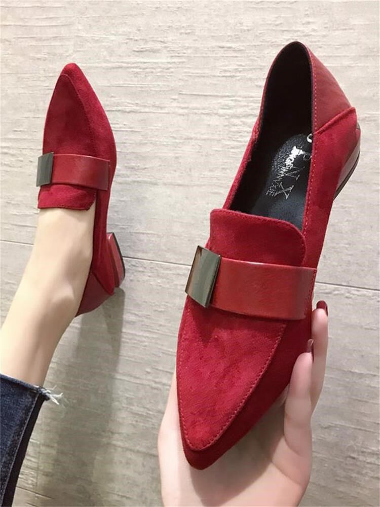 鞋子女2020早春新款绒面单鞋女ins平底两穿复古女鞋英伦风小皮鞋