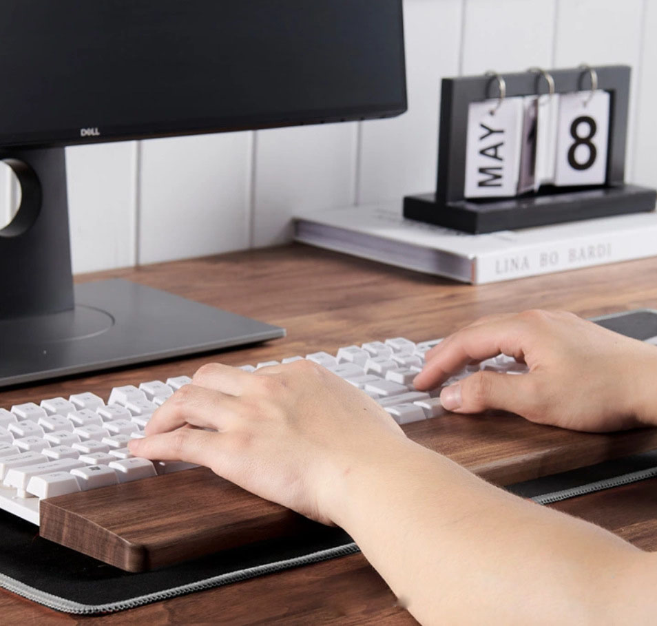 键盘托架 手托架 黑胡桃木木制手腕木托手 木质 机械键盘手托实木