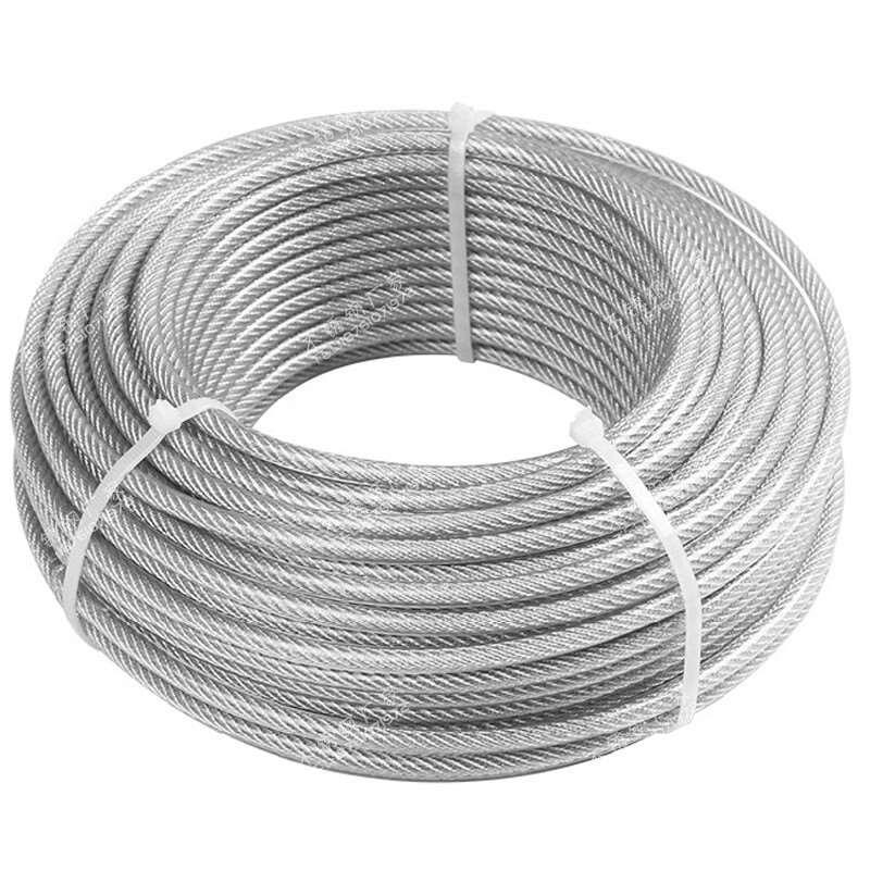 304不锈钢包塑钢丝绳 4mm 5mm 6mm 8mm晾衣服钢丝绳升降10米20米