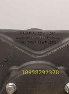 活塞式脉冲阀 V1614717 MATERAL SS4600 MAX OPER PRESS 600Kpa