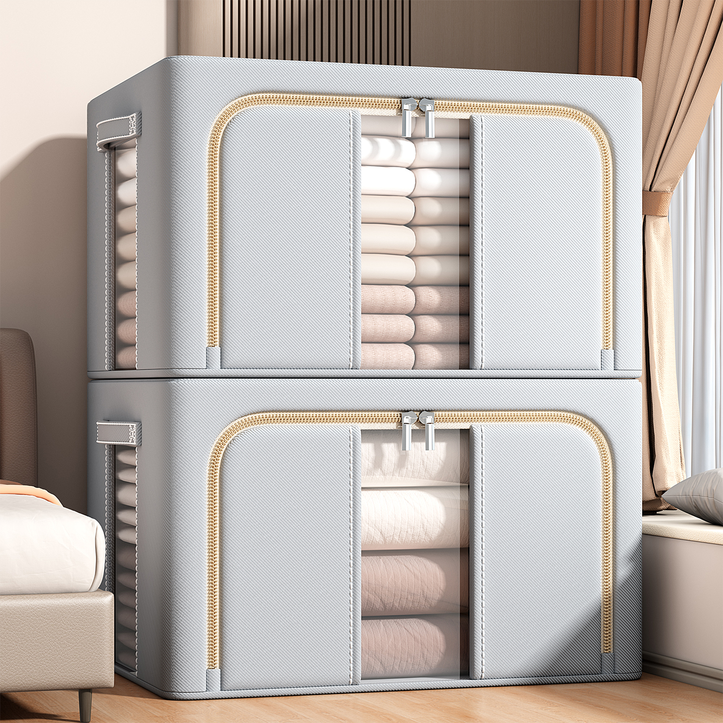 【新品】衣服收纳箱大容量整理盒