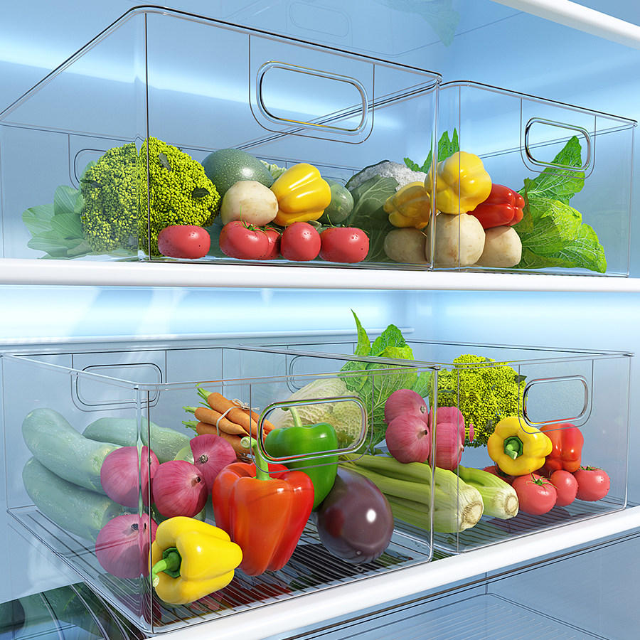 冰箱收纳盒家用保鲜盒厨房专用抽屉鸡蛋水果蔬菜整理神器储物盒子,收纳整理,食物收纳盒,淘宝优惠券,粉丝福利购,淘宝优惠卷