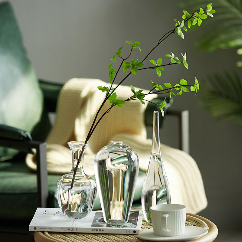 民宿茶桌玻璃花瓶日式水培透明小口花器插花水养家居客厅装饰摆件,鲜花速递/花卉仿真/绿植园艺,花瓶,淘宝优惠券,粉丝福利购,淘宝优惠卷