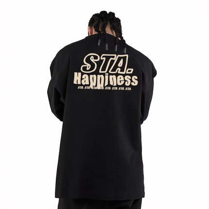 STA旗舰店美式潮牌长袖T恤男女街头重磅纯棉情侣宽松休闲圆领卫衣
