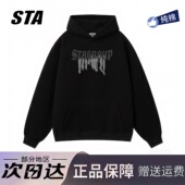 STA旗舰店美式 重磅纯棉情侣外套 潮牌字母印花连帽卫衣男女秋冬季