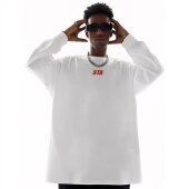 STA旗舰店美式 基础小字母长袖 T恤男女潮牌重磅纯棉情侣宽松卫衣