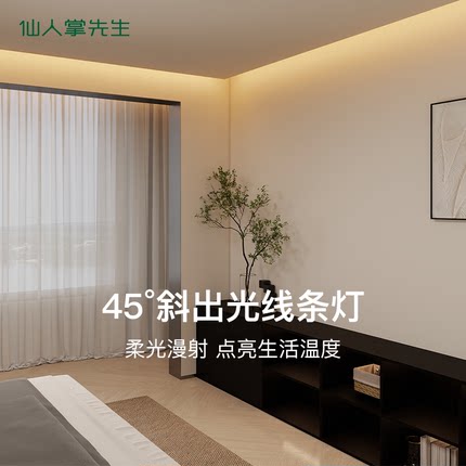 仙人掌先生照明2835灯带led线性灯吊顶窗帘盒洗墙悬浮顶反光槽