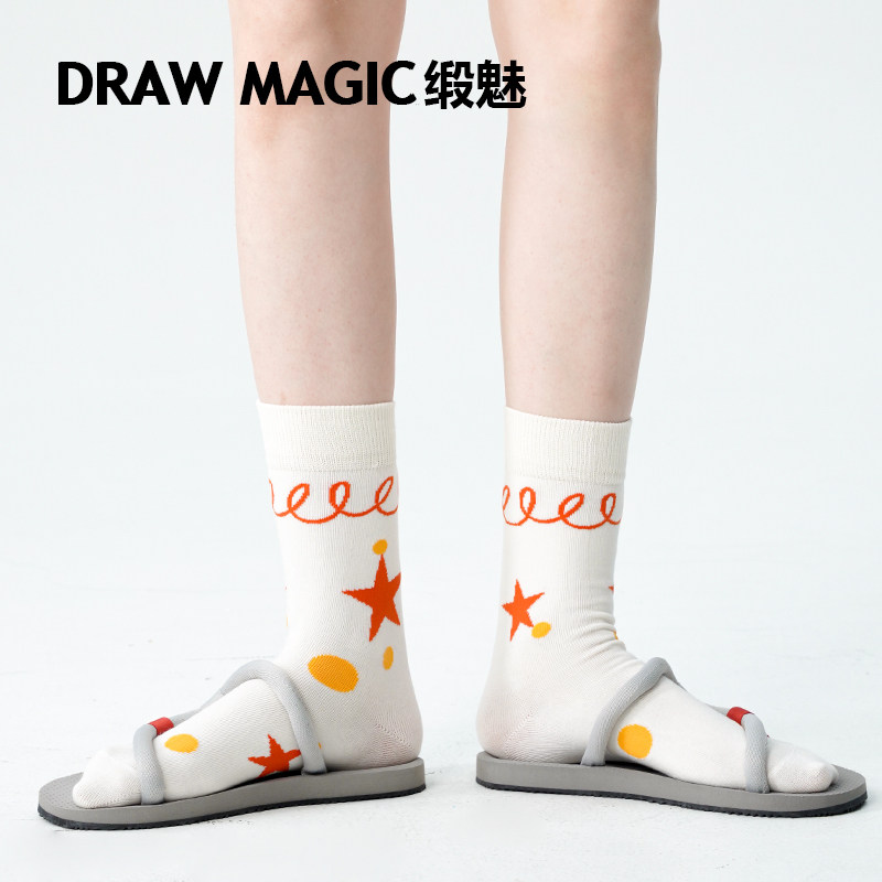 立体设计可爱袜子女时尚卡通趣味ins潮搭配凉鞋春秋款中筒袜棉袜
