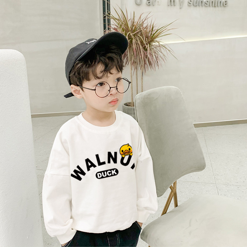 卫衣儿童男潮2021新款男童春秋小黄鸭上衣小童衣服洋气宝宝春装潮在类目 童装/婴儿装/亲子装, 卫衣/绒衫中 - 来自Buy2taobao.com提供专业的淘宝代购服务