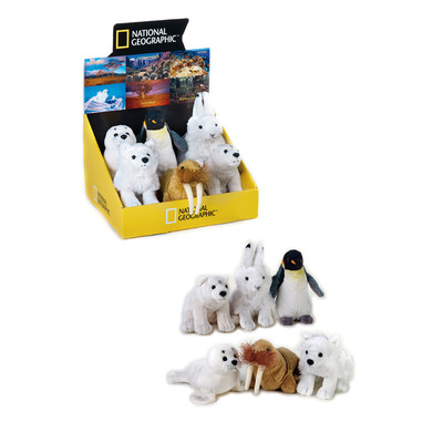 北极兔北极狐帝企鹅海象毛绒玩具