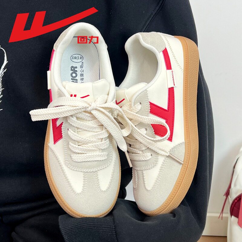 回力德训鞋女2026春季新款平底学生休闲板鞋小白鞋女(魔