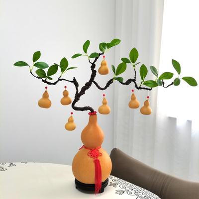 天然葫芦葫芦娃乔迁开业办公室商铺卧室手工客厅招财祈福摆件