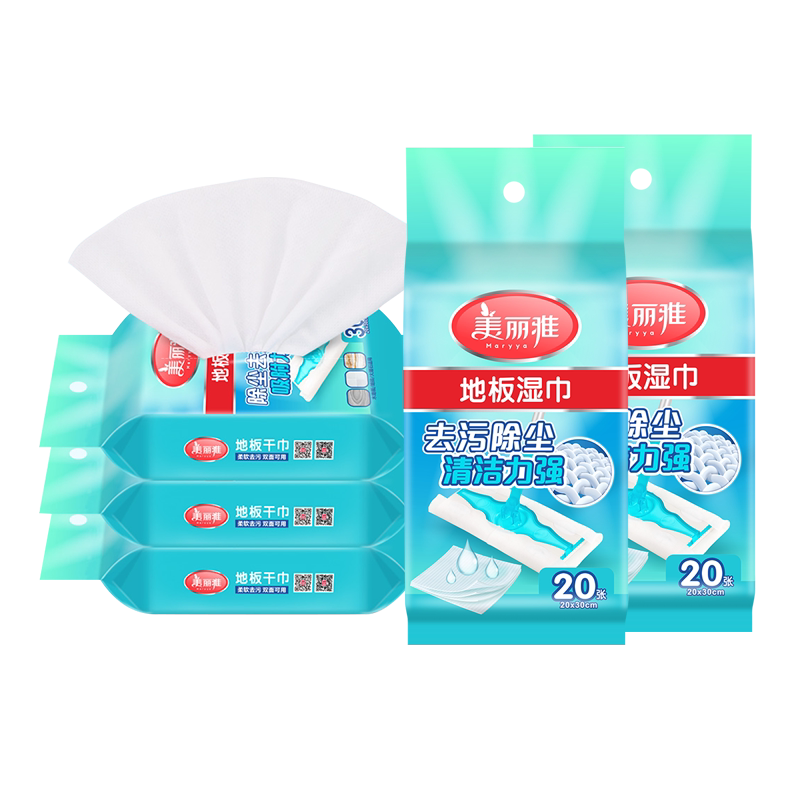 美丽雅除尘纸静电地板一次性拖把