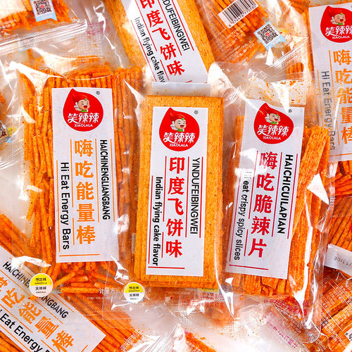 笑辣辣嗨吃能量棒脆辣片印度飞饼
