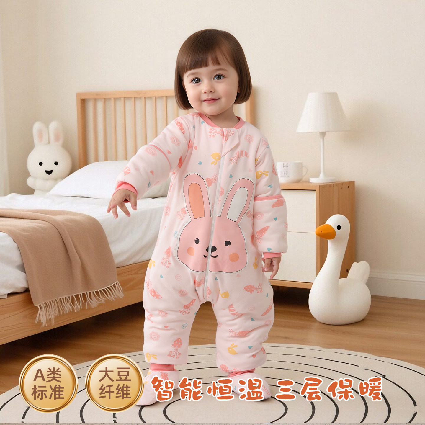 秋季睡袋中大童恒温分腿纯棉儿童睡觉防着凉a类全棉薄款四季通用,婴童用品,睡袋/防踢被,淘宝优惠券,粉丝福利购,淘宝优惠卷