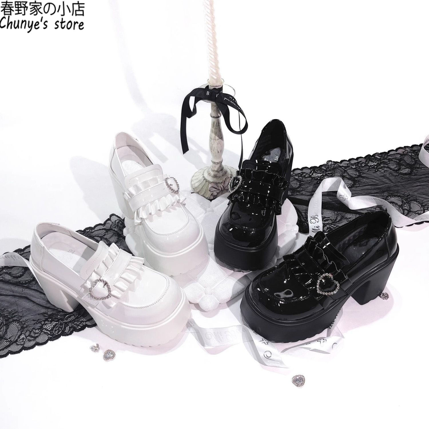 英伦风小皮鞋女春季2025春野家