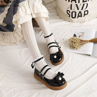 原创正版日系lo娘皮鞋jk制服鞋子粗跟蝴蝶结学生单鞋女鞋夏秋可爱