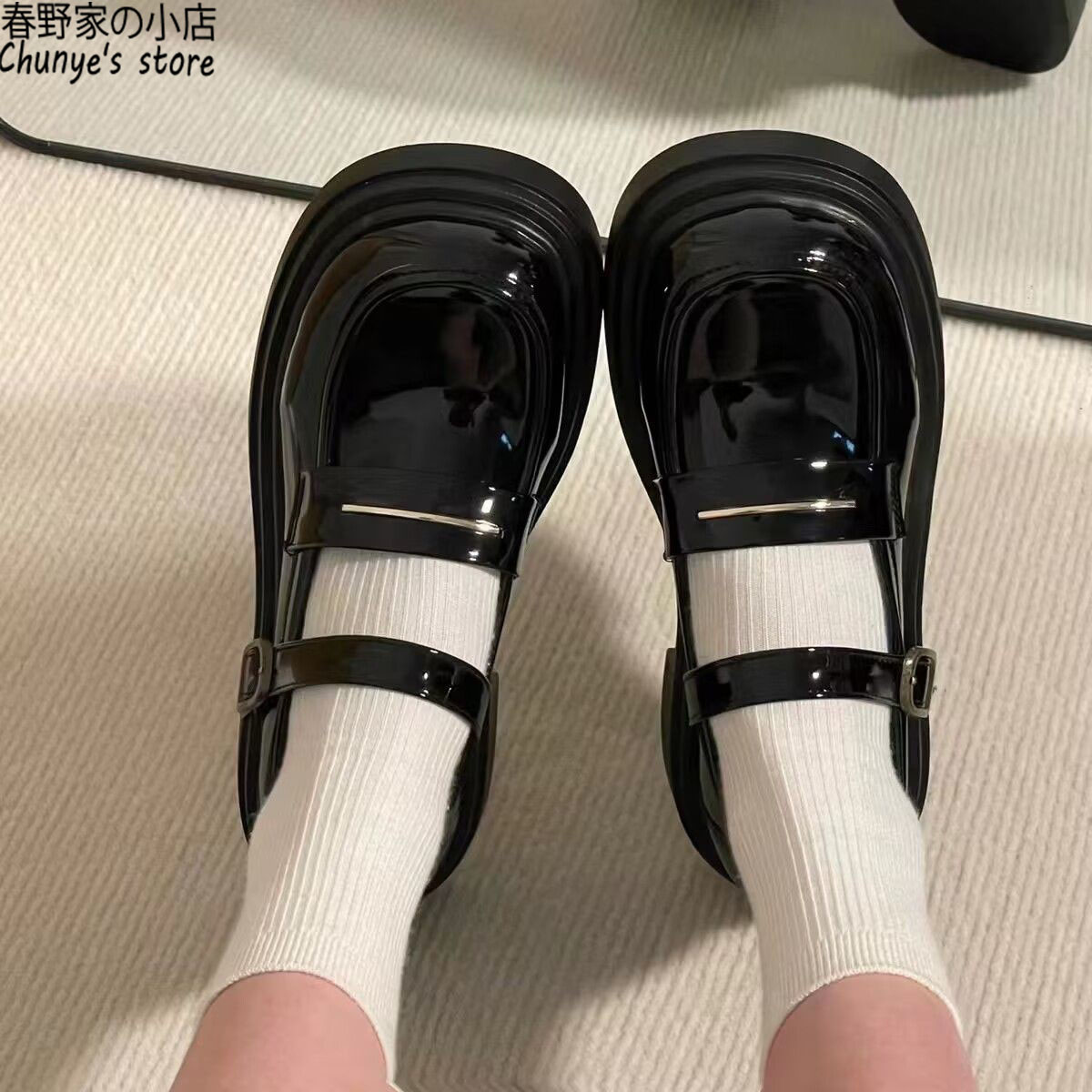 日系jk制服学院风小皮鞋春野家
