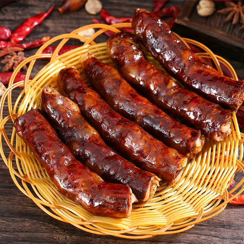 鲲橦 四川麻辣无烟熏羊肉香肠腊肠烟熏羊肉风干老山羊肉香肠250g