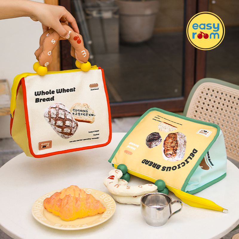 加厚耐用帆布棉提手大容量保温袋