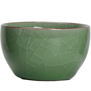 功夫茶杯品茗杯冰裂釉开片可养哥窑喝茶杯茶碗小茶杯闻香杯子家用