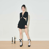 微风假日连体泳衣女性感个性 遮肚显瘦高级感度假纯欲小胸聚拢泳装