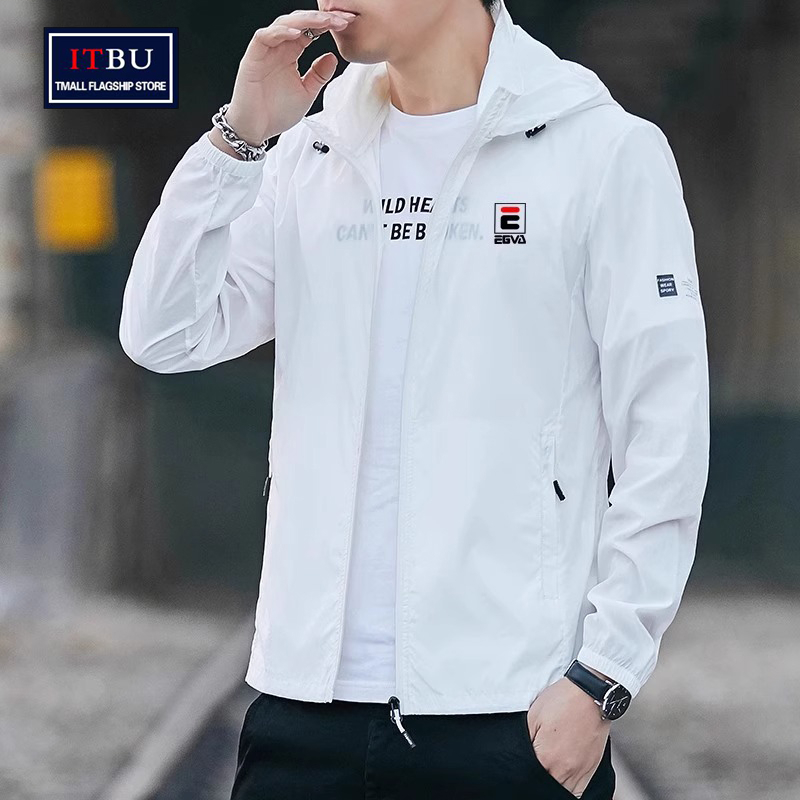 高端冰丝薄款防晒衣男士2025新款夏季户外连帽防晒服大码外套男款