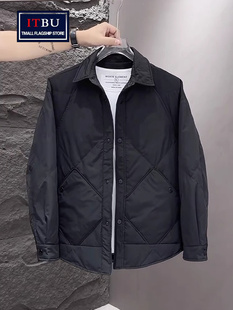 高端轻薄羽绒服外套男士冬季2025新款韩版宽松工装保暖夹克衫男款
