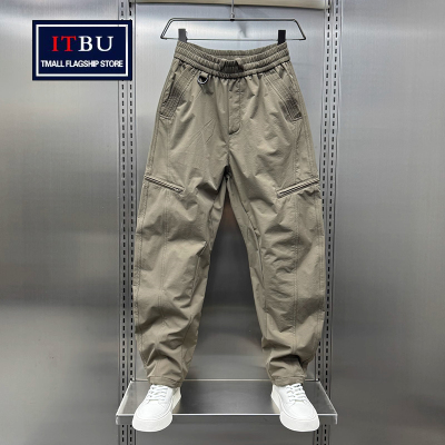 高端弯刀工装裤男士春秋冬季2025新款加绒加厚运动休闲男裤子男款