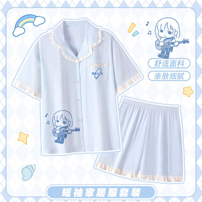 孤独摇滚周边波奇酱 后藤一里山田凉 动漫周边家居服短袖套装睡衣