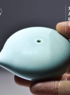 陶瓷砚滴水滴书滴水注水丞哥窑冰裂釉文房四宝摆件墨条研墨磨墨手造书法国画创作专用创意礼品包邮