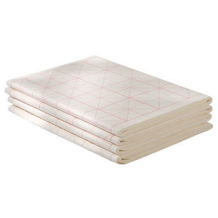 安徽宣纸加厚半生熟米格宣纸6cm 5.5cm 9cm 7.5cm/10公分毛笔书法练习纸批发学生初学书法练字毛边纸米字格