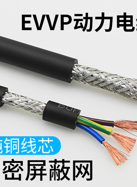 屏蔽电缆中速运动信号控制线EVVP2 5 12 16 24芯自动化设备高柔性