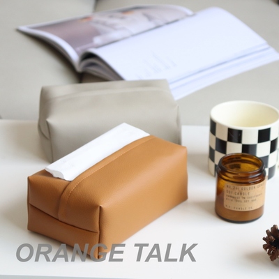 荔枝纹软皮质纸巾盒餐厅书房轻奢