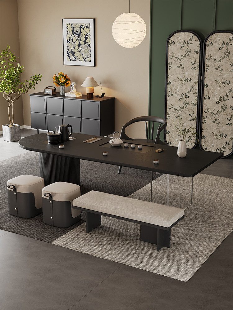 费洛可侘寂风实木商业办公茶桌椅套装高端新款接待会客洽谈喝茶台,商业/办公家具,茶几,淘宝优惠券,粉丝福利购,淘宝优惠卷