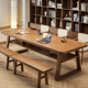 费洛可实木客厅大长书桌阅读学习桌家用大板桌工作台一字长条桌子