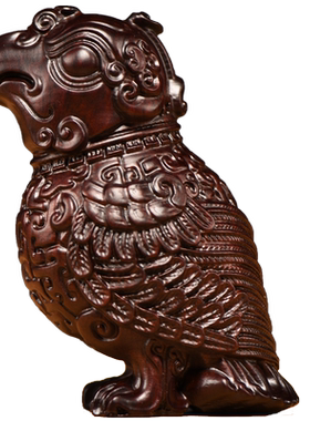 黑檀木雕鹦鹉摆件实木雕刻鹦名神鹉工艺品红木家居玄关装饰送礼品