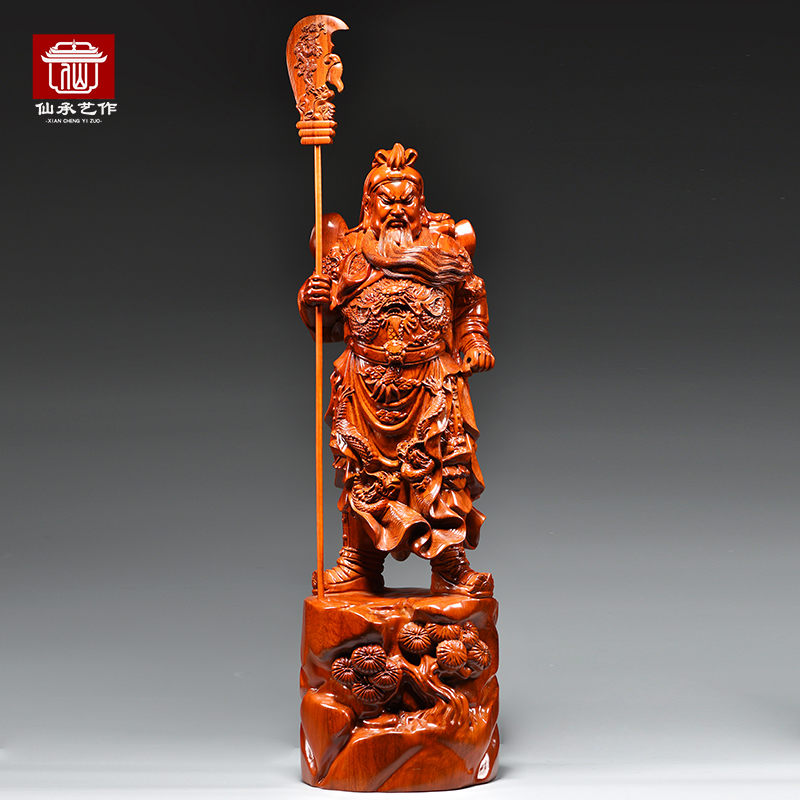 花梨木实木关公关公摆件